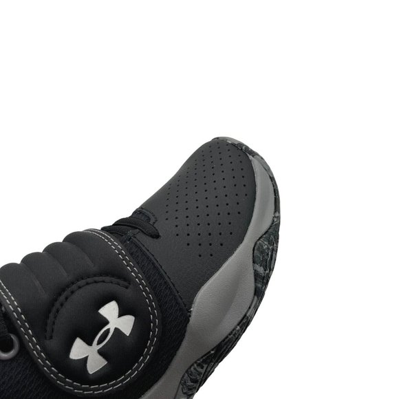 Under Armour Youth Boys Basketball Shoes Size 4Y Gray Black Lace Up Sneakers - Picture 16 of 16